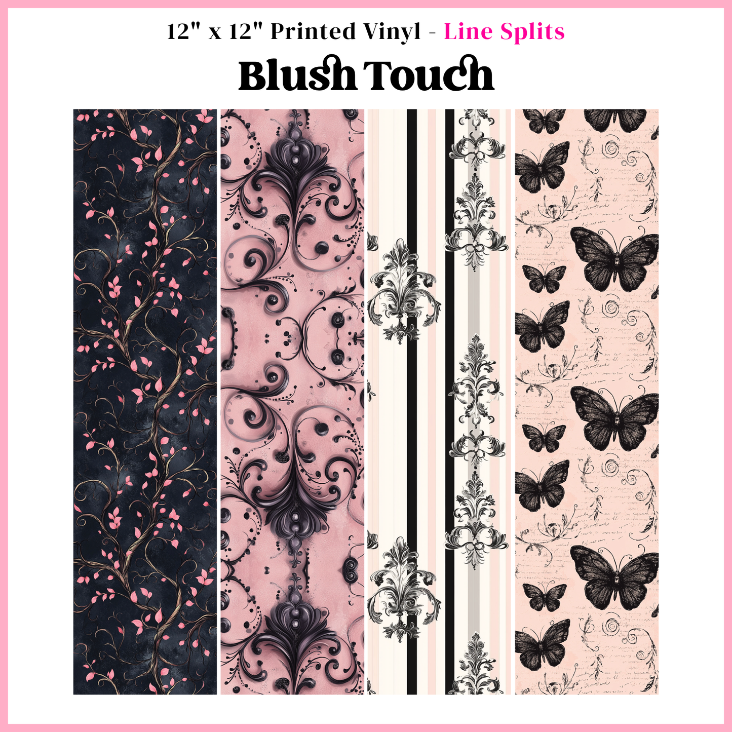 Blush Touch - Line Split - 12" x 12" Sheet