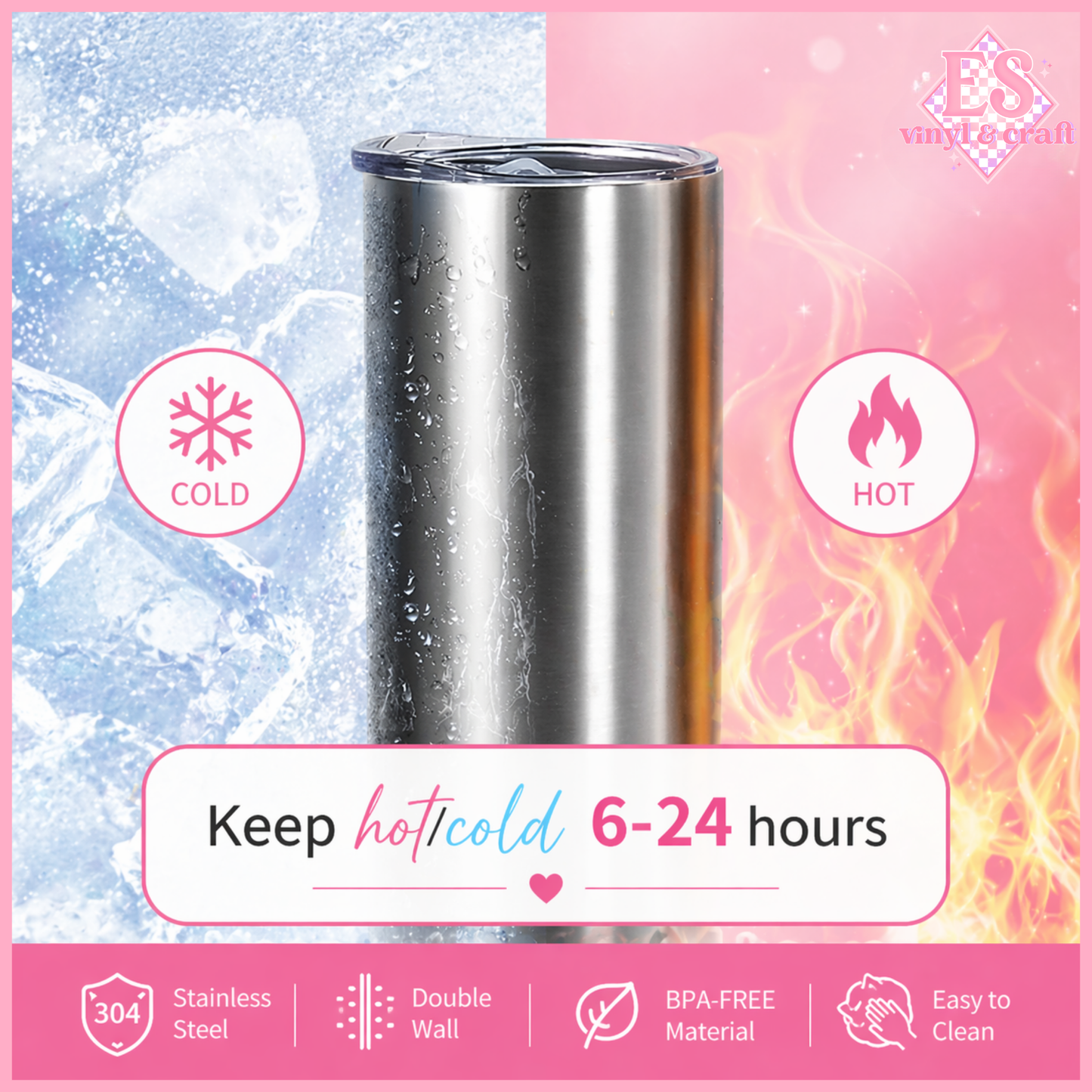 20oz Stainless Steel Tumbler (None Sublimation)