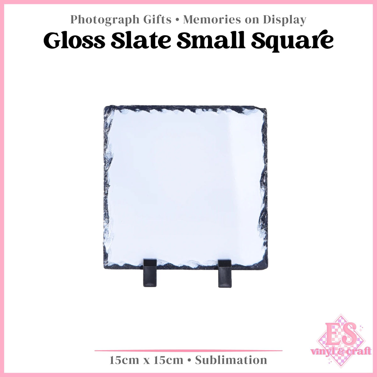 Gloss Slate Small Square - 15cm x 15cm