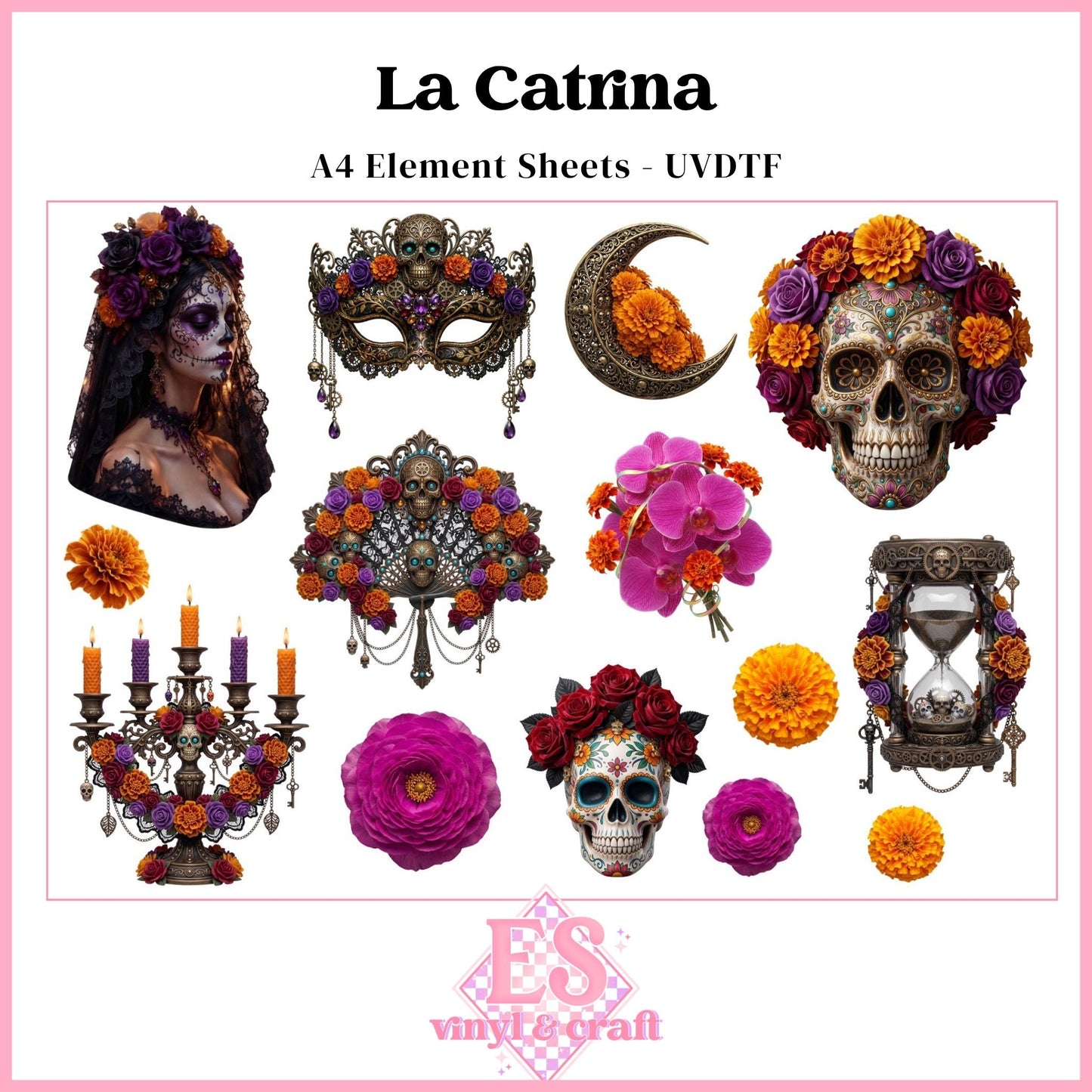 La Catrina - UVDTF Element Sheet