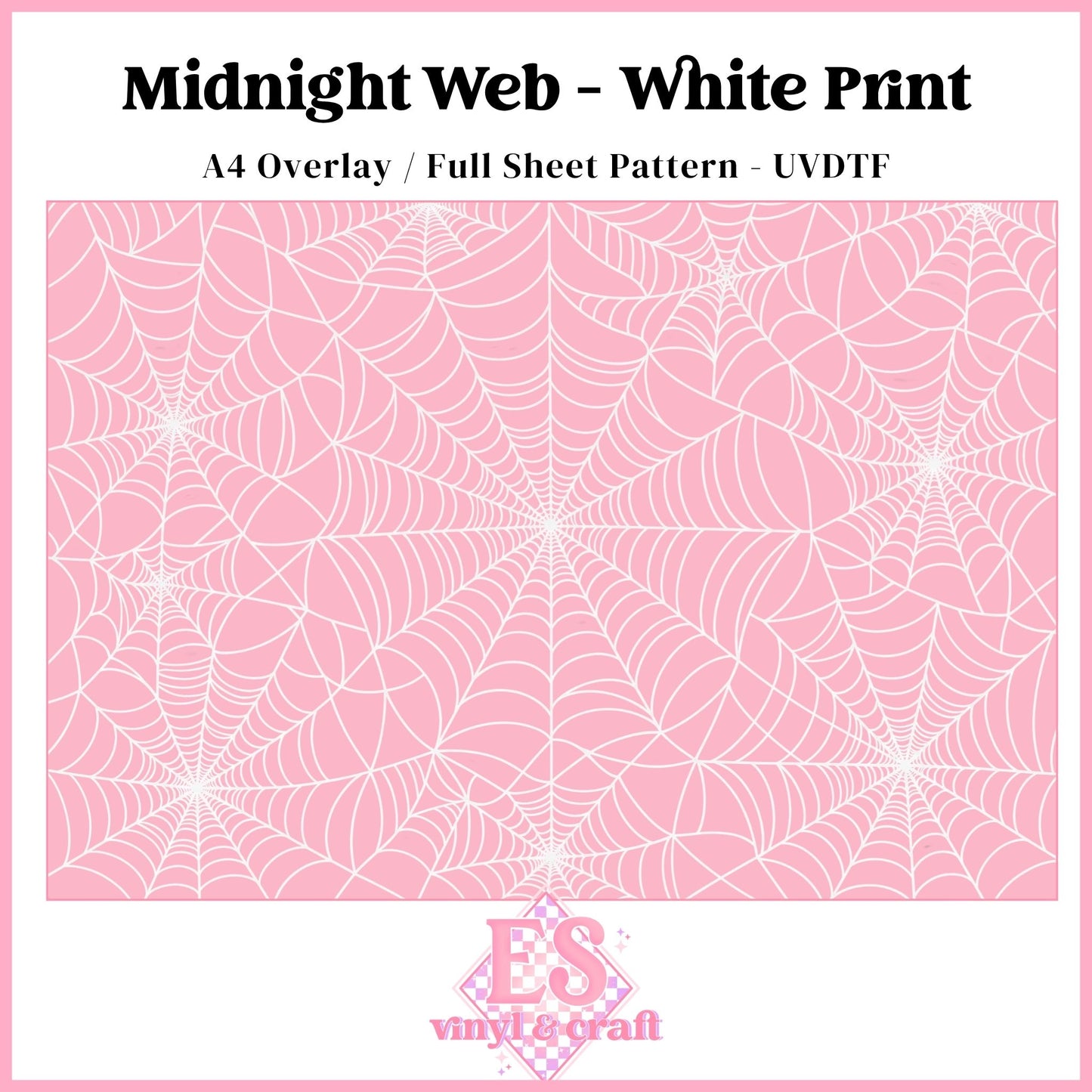 Midnight Web - UVDTF Overlay Sheet