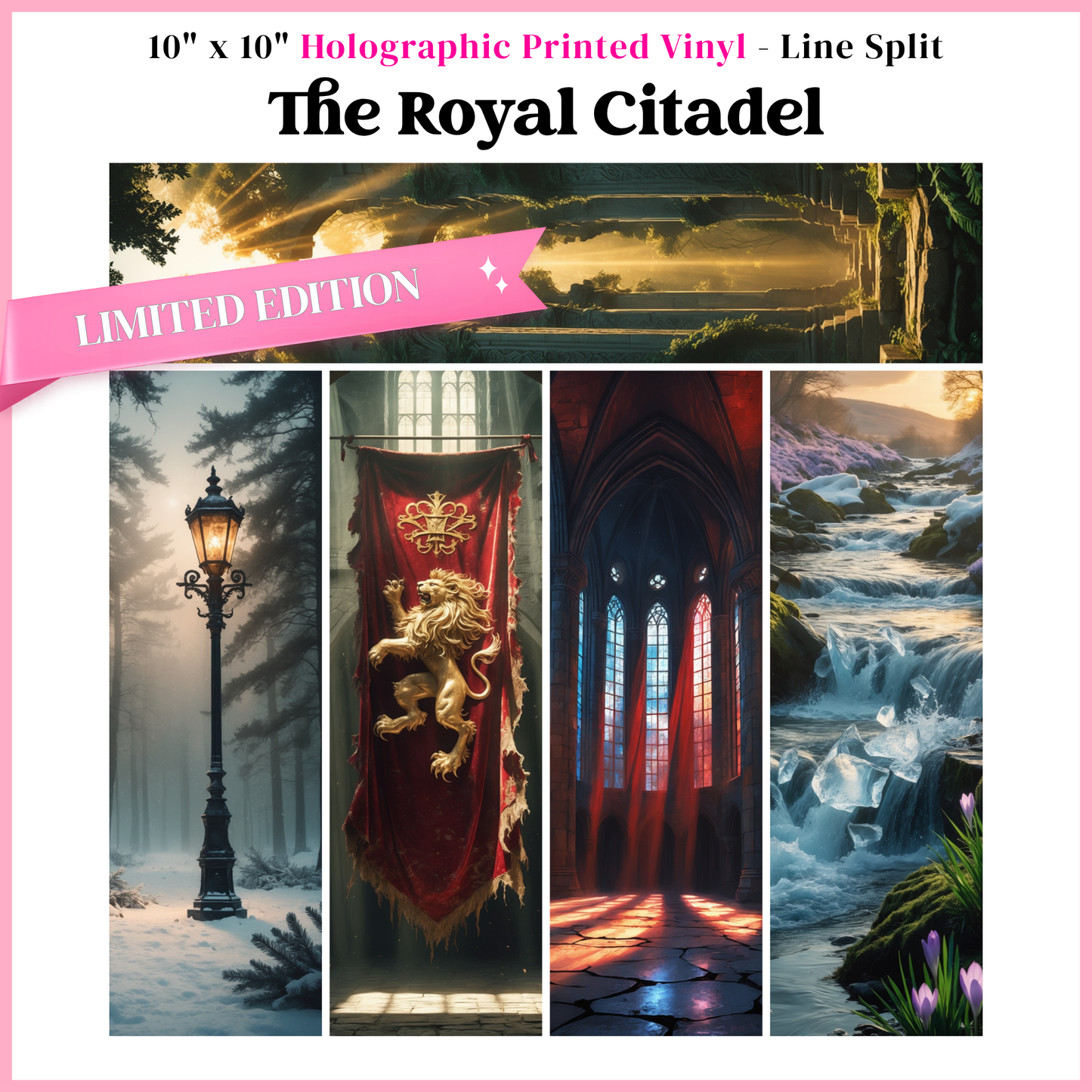 The Royal Citadel - Mixed Media Vinyl 10"x10" Sheet