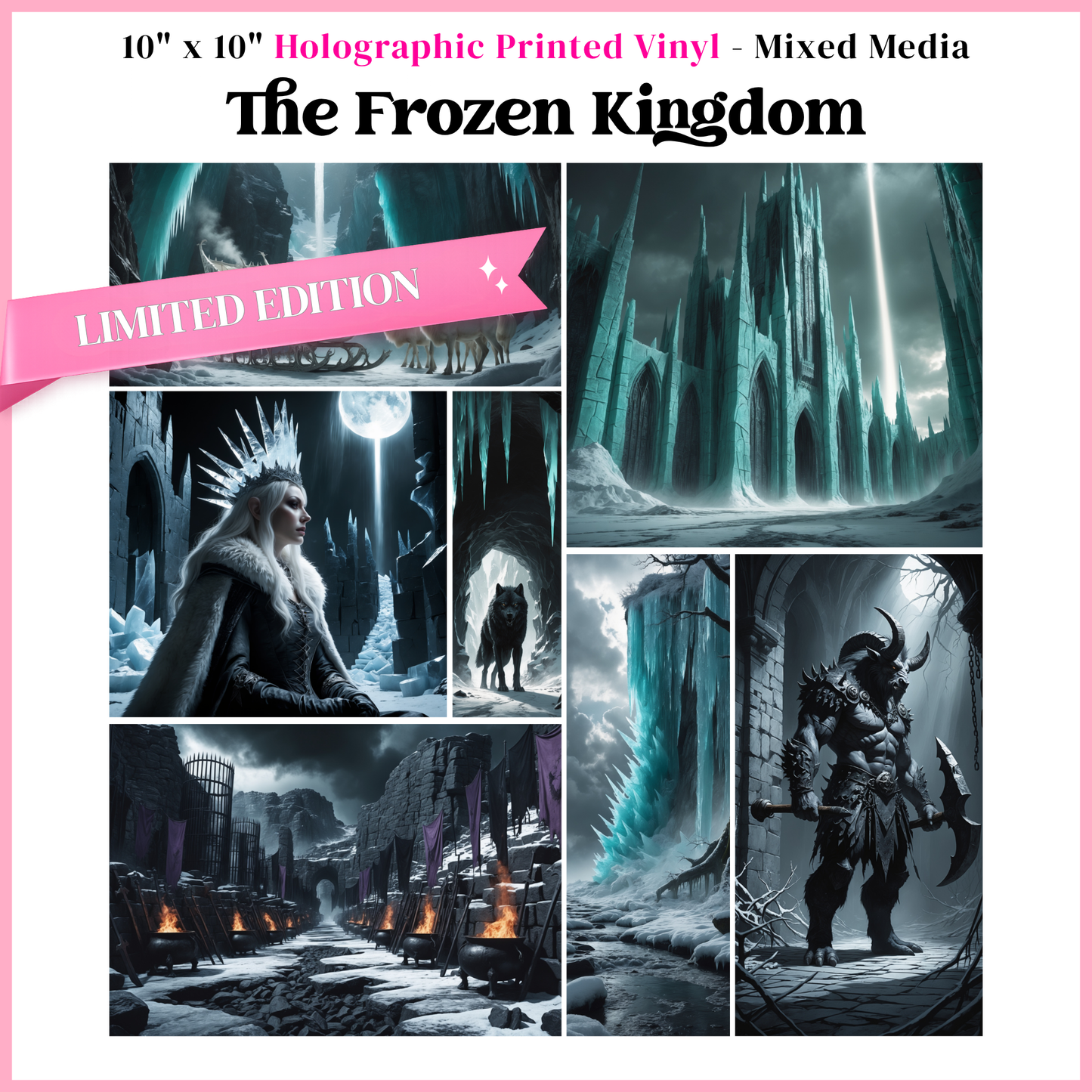 The Frozen Kingdom - Mixed Media Vinyl 10"x10" Sheet