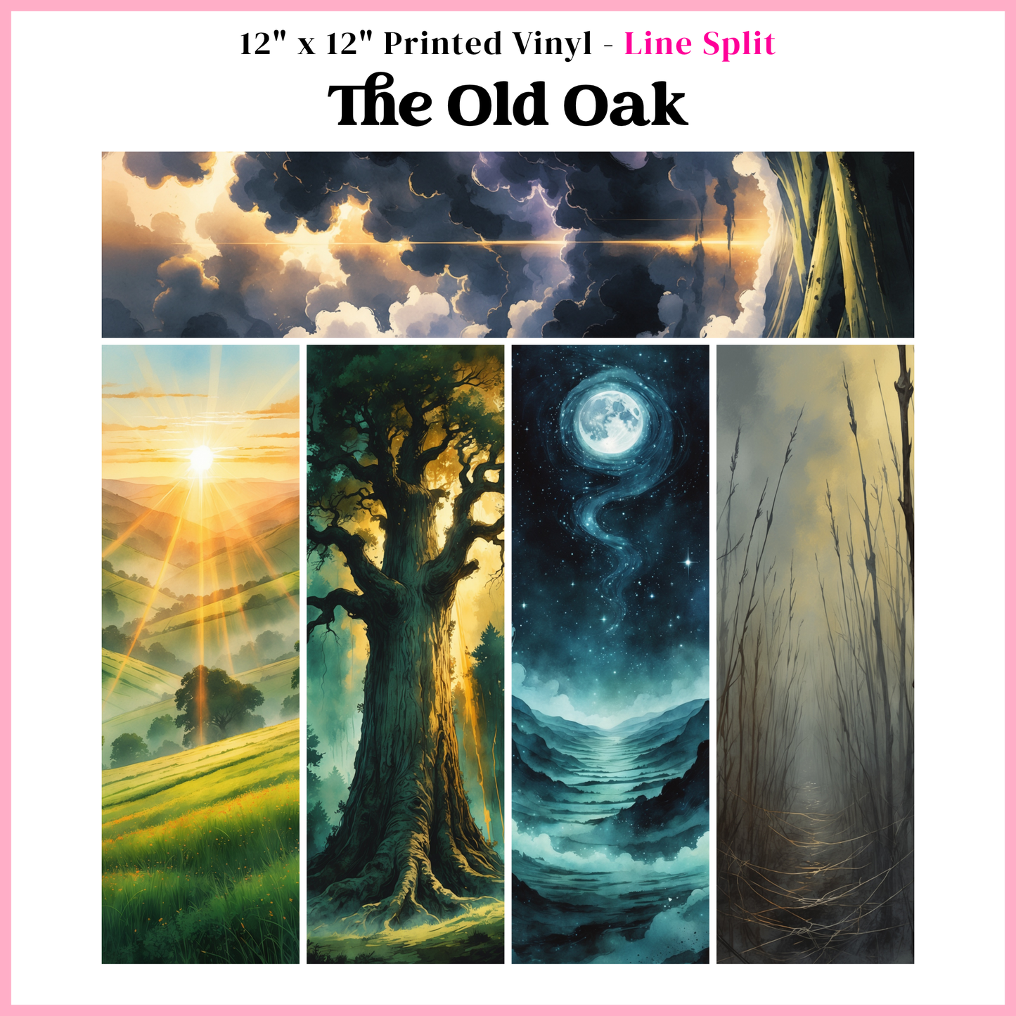 The Old Oak - Line Split - 12" x 12" Sheet