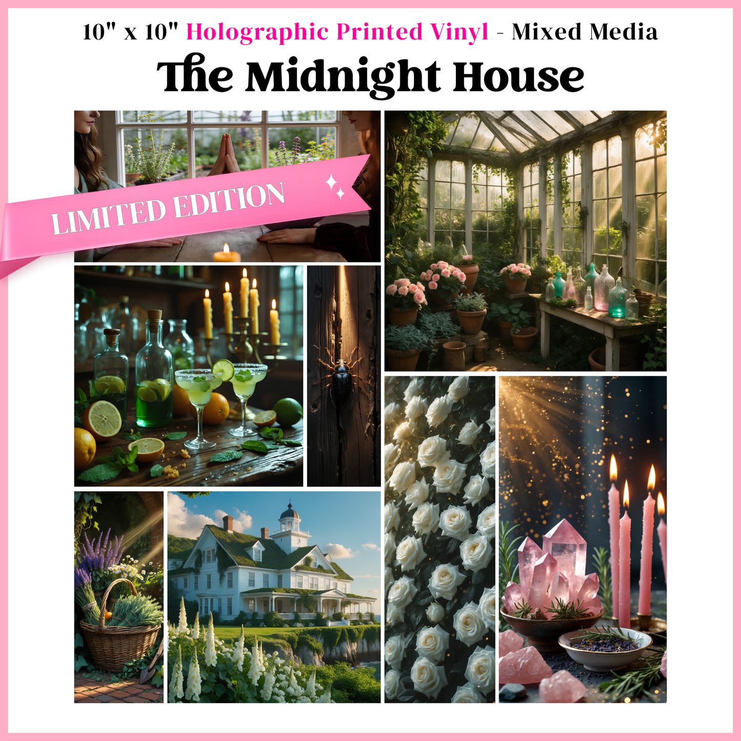 The Midnight House - Mixed Media Vinyl 10"x10" Sheet