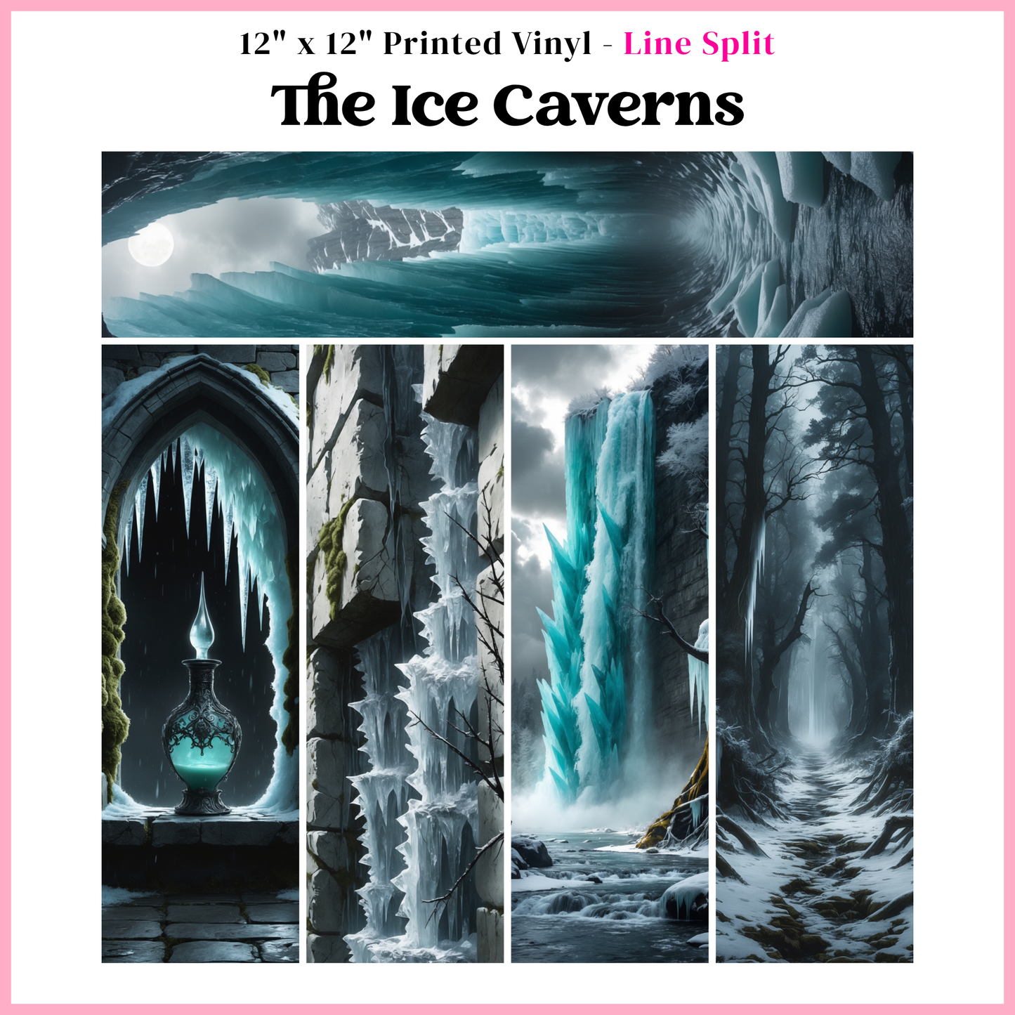 The Ice Caverns - Line Split - 12" x 12" Sheet