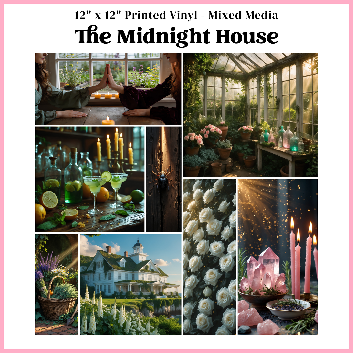 The Midnight House - Mixed Media Vinyl 12"x12" Sheet
