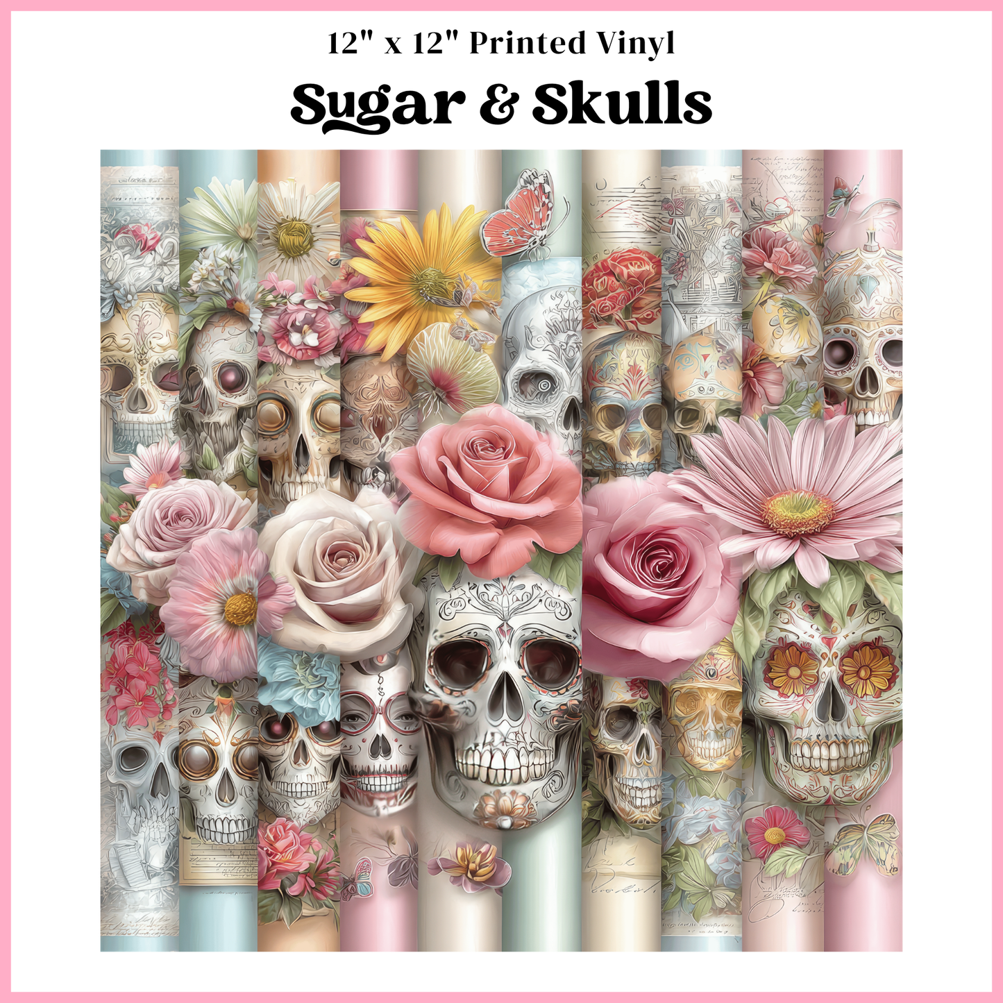 Sugar & Skulls - Line Split - 12" x 12" Sheet