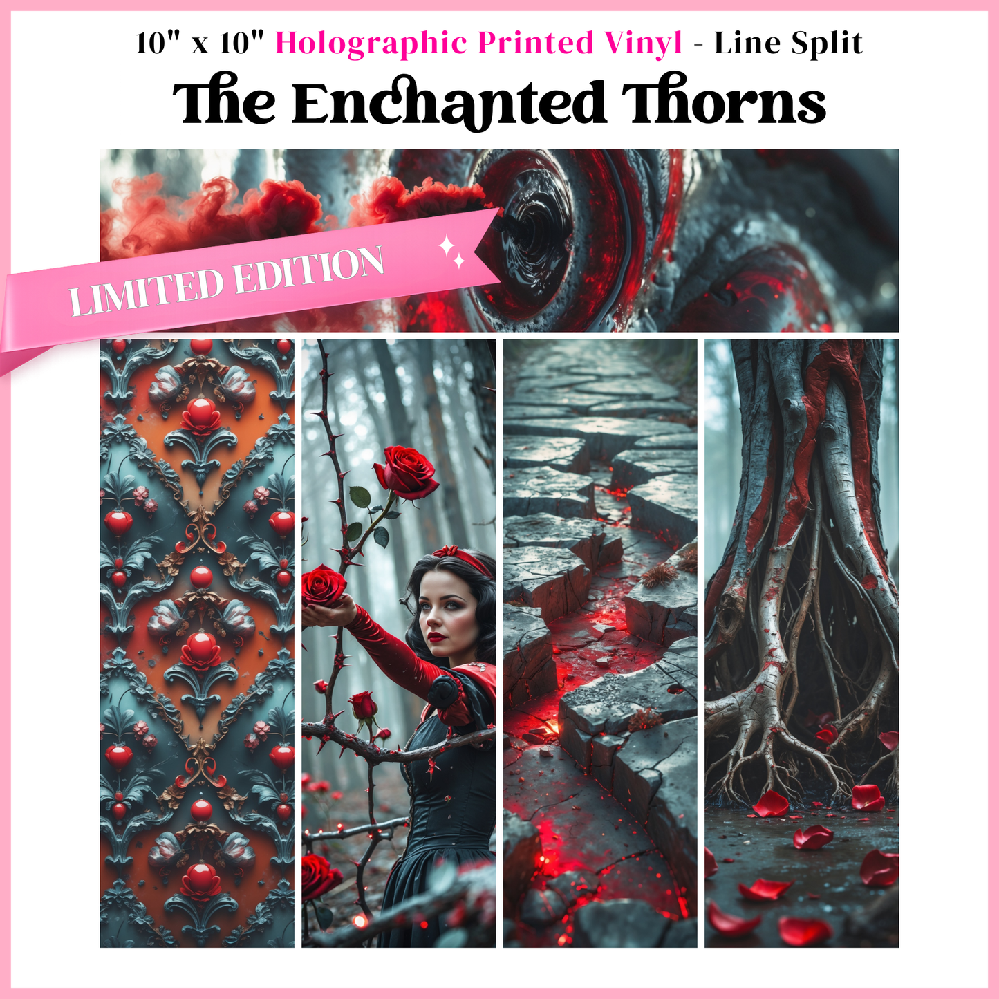 The Enchanted Thorns - Mixed Media Vinyl 10"x10" Sheet
