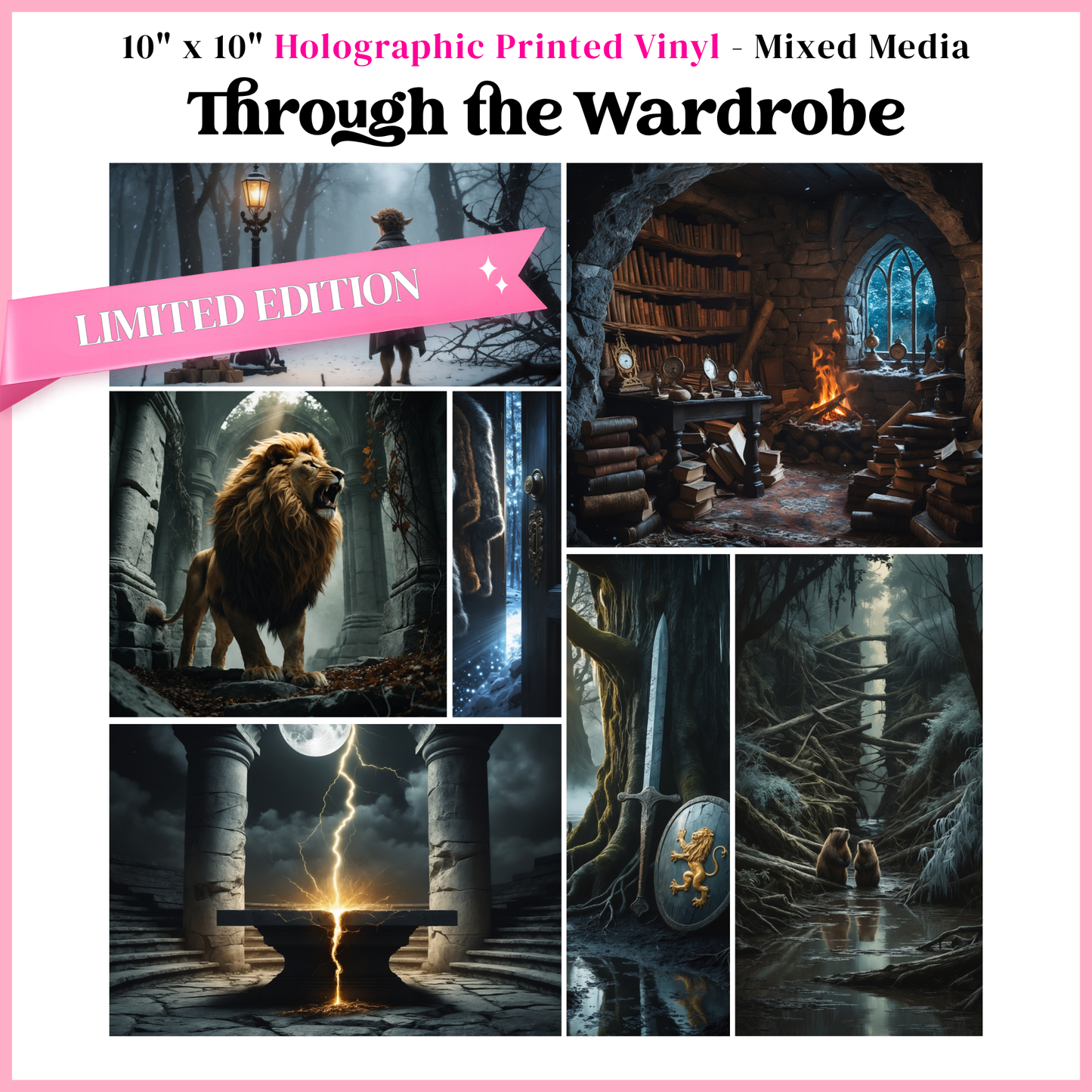 Through the Wardrobe - Mixed Media Vinyl 10"x10" Sheet