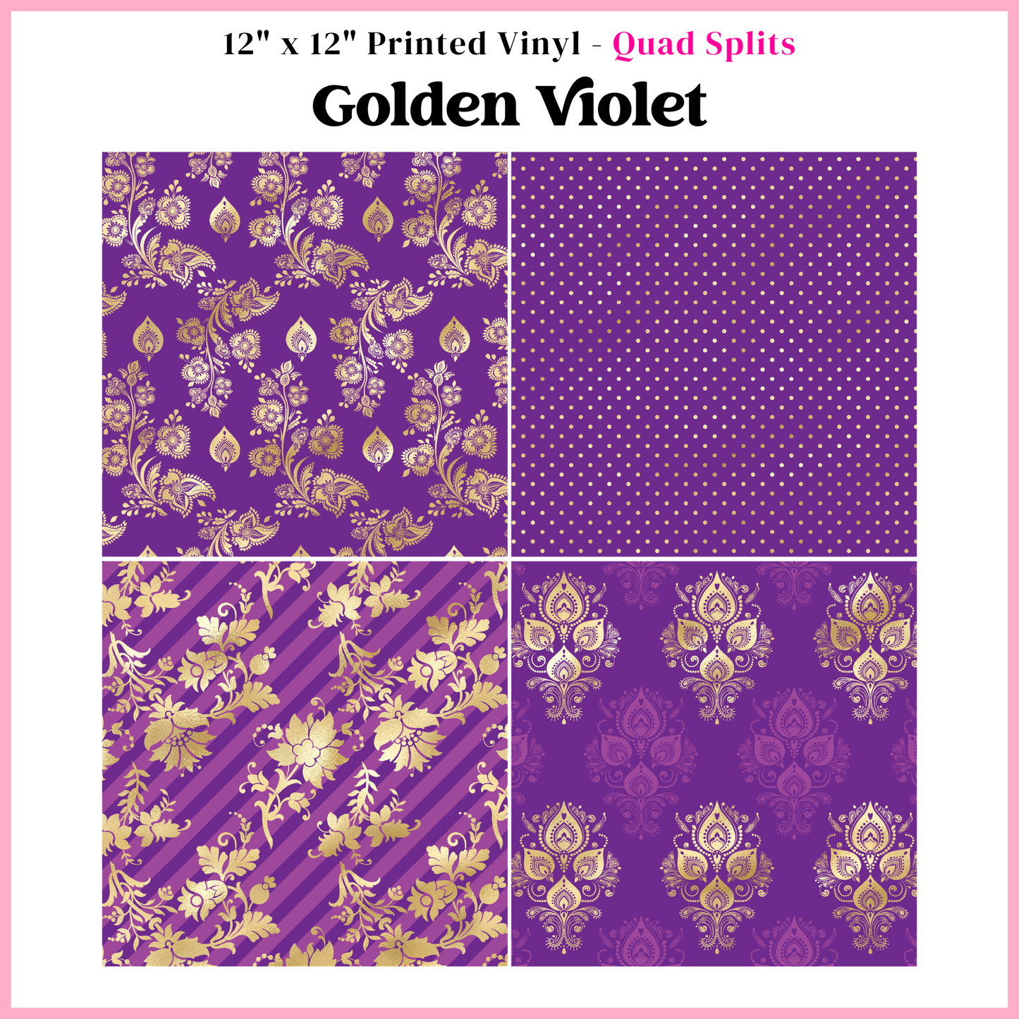 Golden Violet - Quad Split - 12" x 12" Sheet