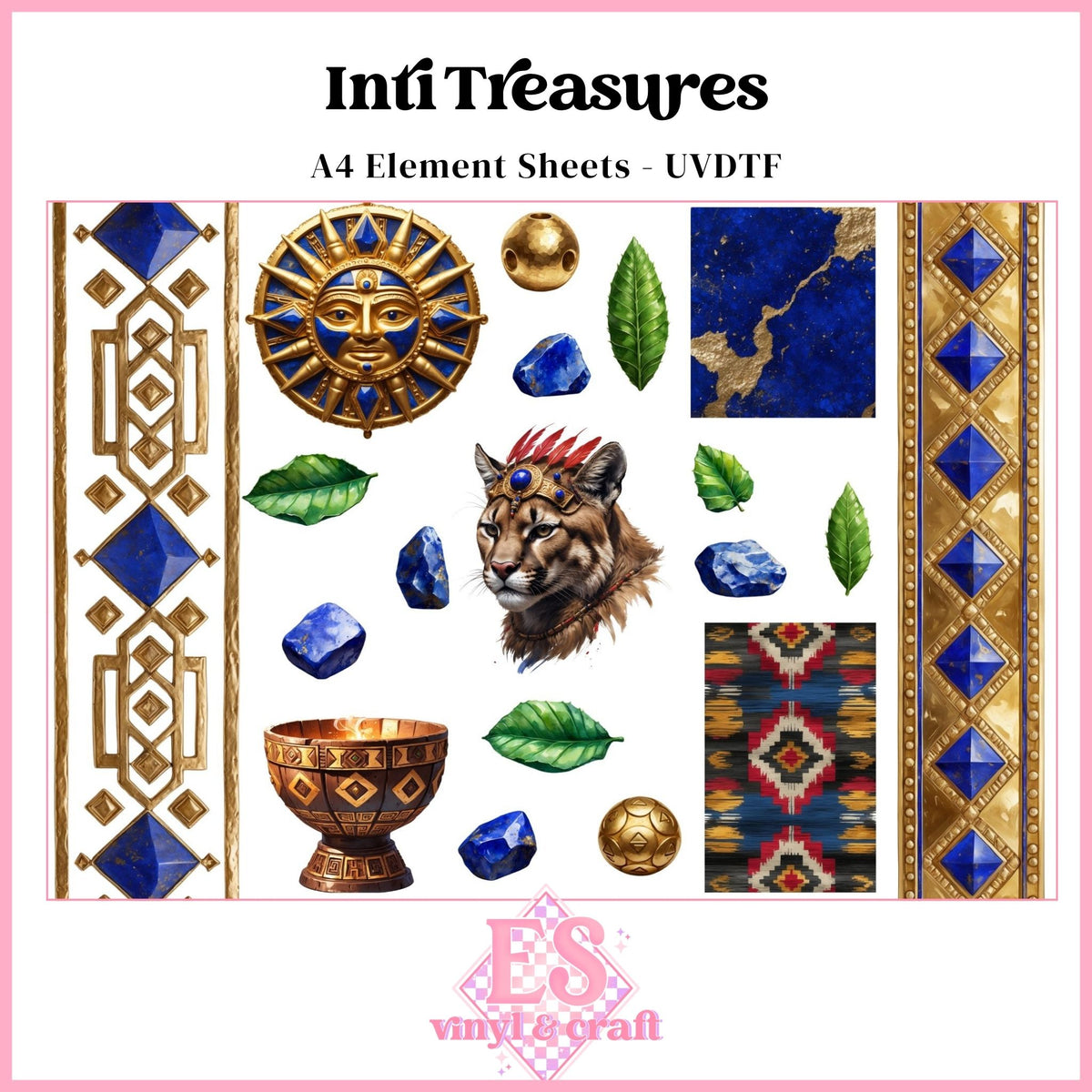 Inti Treasures - UVDTF Element Sheet