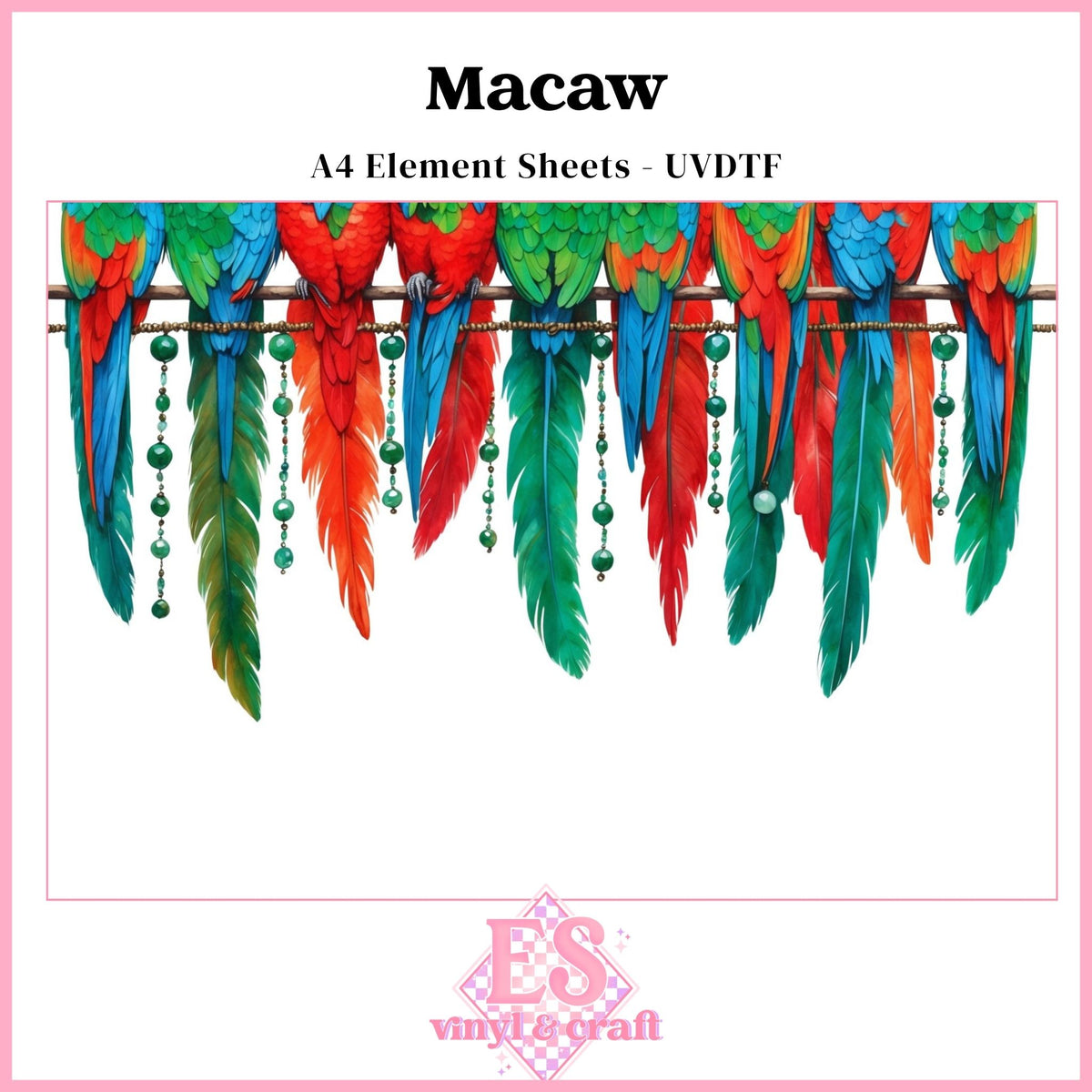 Macaw - UVDTF Element Sheet