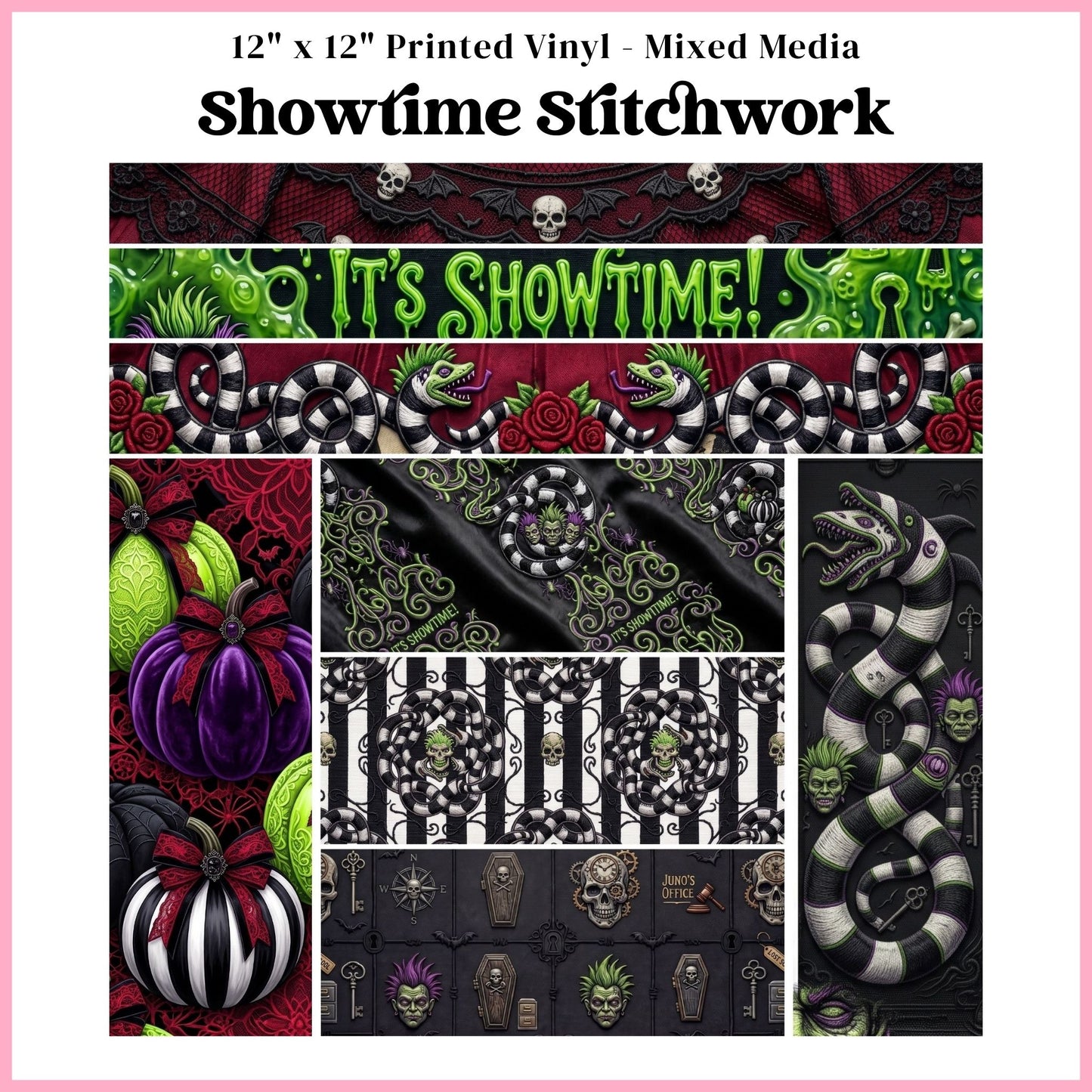 Showtime Stitchwork - Mixed Media Vinyl 12"x12" Sheet