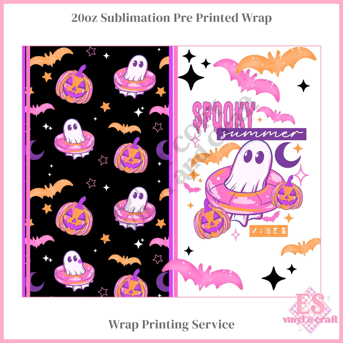 Spooky Summer - Full 20oz Tumbler Sublimation Print