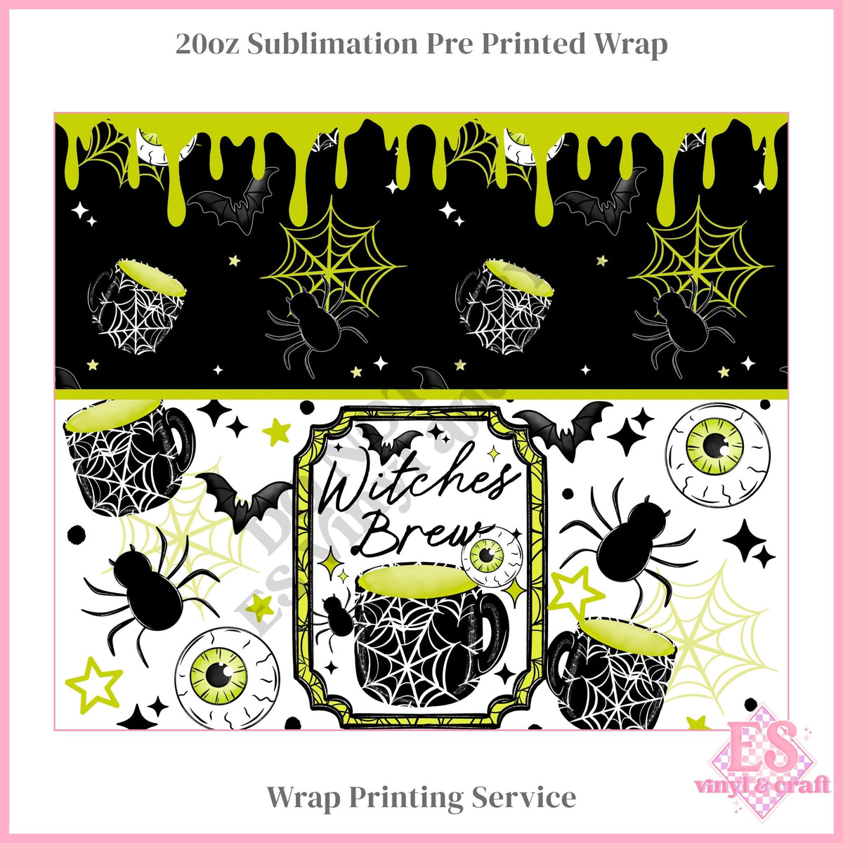 Witches Brew - Full 20oz Tumbler Sublimation Print
