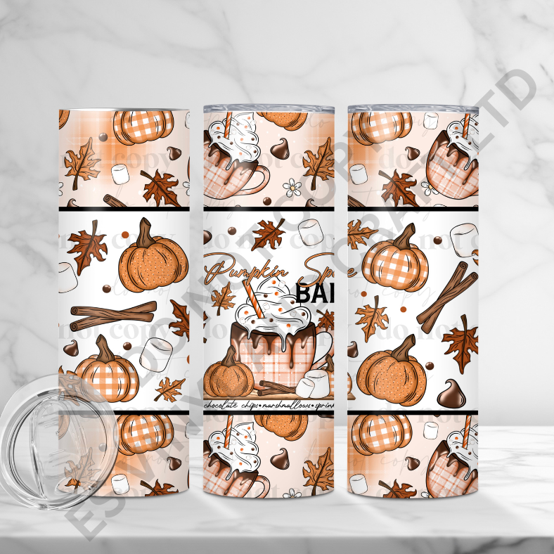 Pumpkin Spice Bar - Full 20oz Tumbler Sublimation Ready Print image 0