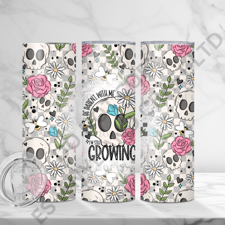 Growing Skellie - Full 20oz Tumbler Sublimation Ready Print image 0