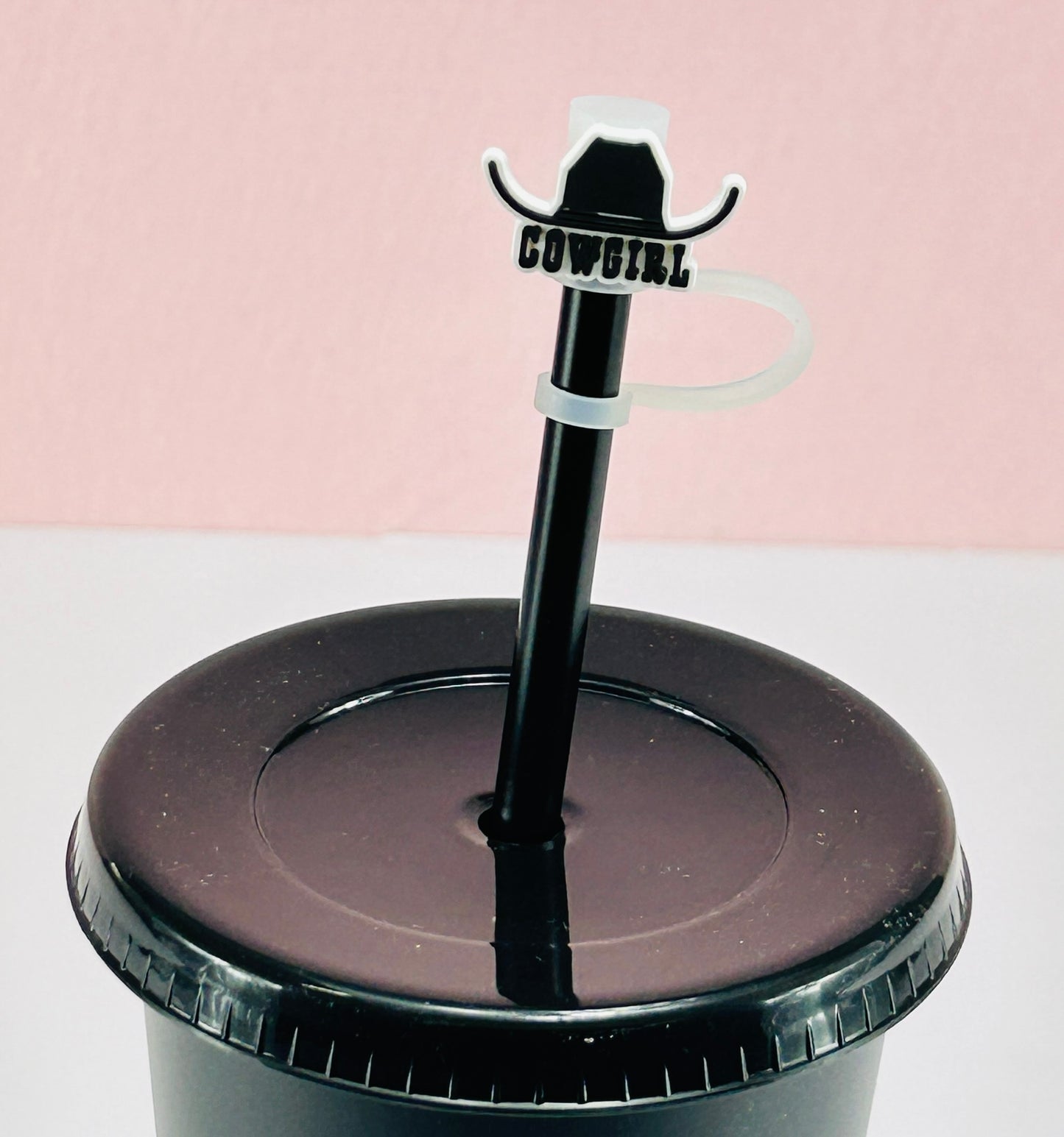 Cow Girl Black Hat - Straw Topper image 0
