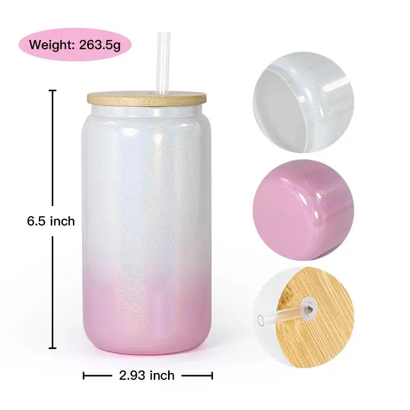 Shimmer Gradient Beer Can Sublimation 16oz