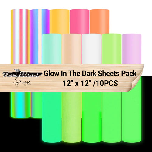 Glow in the Dark Self Adhesive Vinyl (10 Sheets x 10" x 12")
