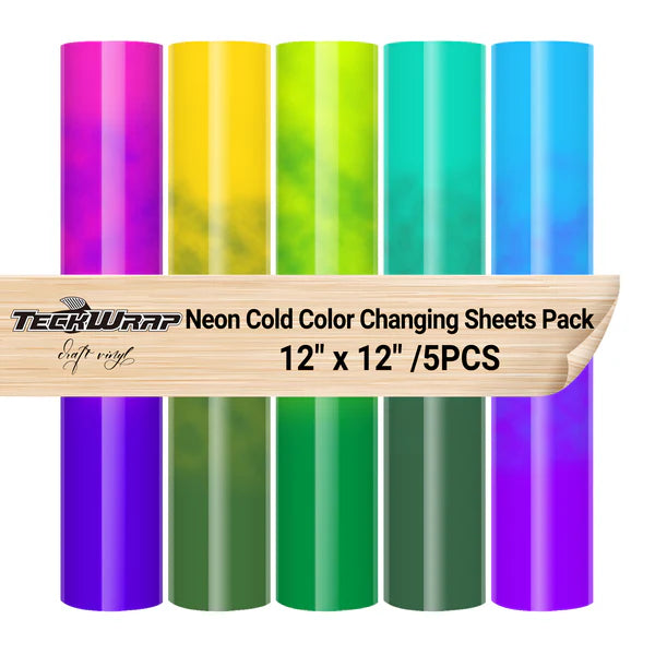 Teckwrap Neon Colour Change Sheet Pack & Transfer Tape