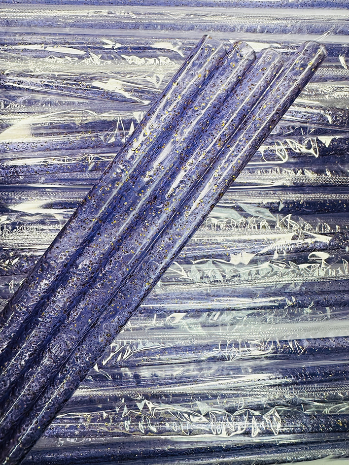Purple Glitter Straw