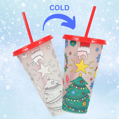 Christmas Cold Colour Change 24oz Cold Cups