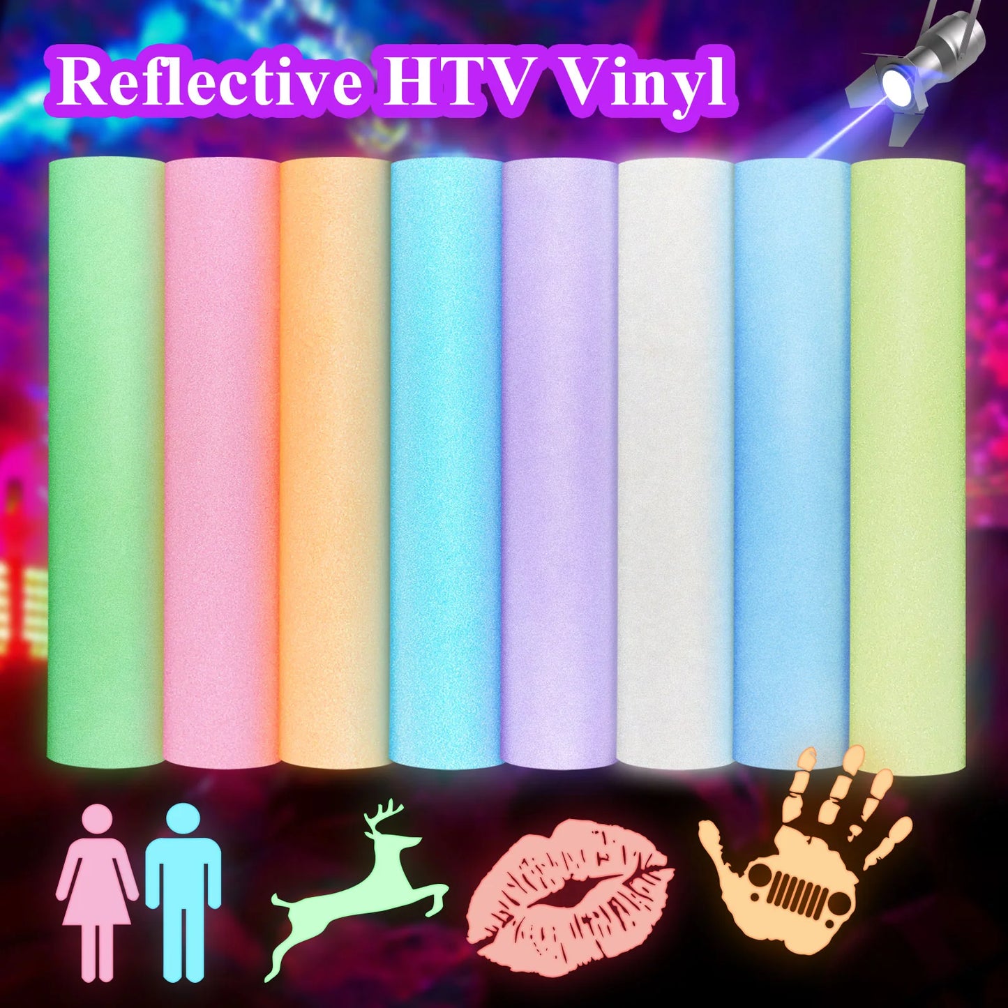 Teckwrap Holographic Reflective HTV Sheet Pack (11 Sheets)