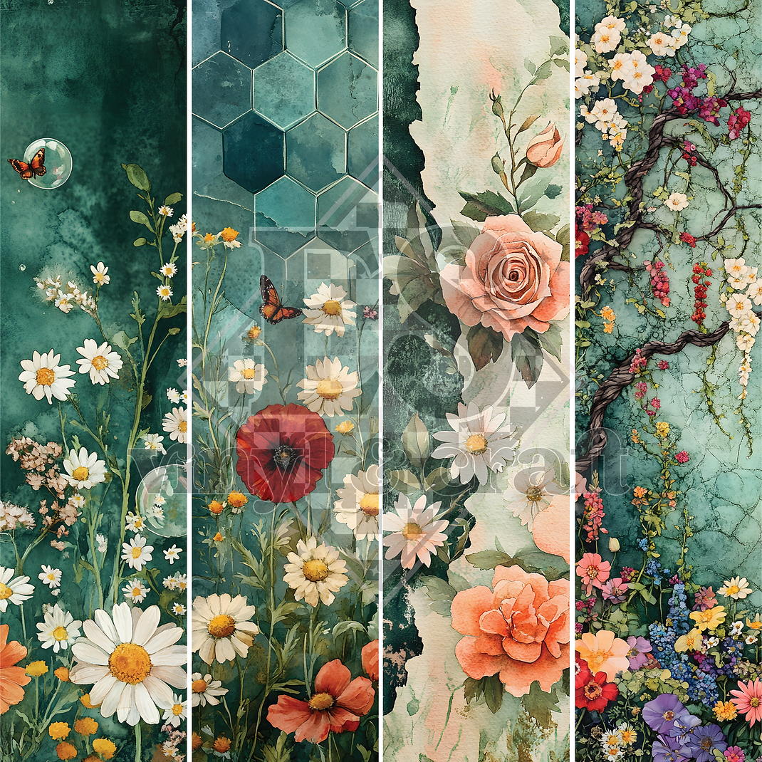 Meadow Bloom - Line Split - 12" x 12" Sheet