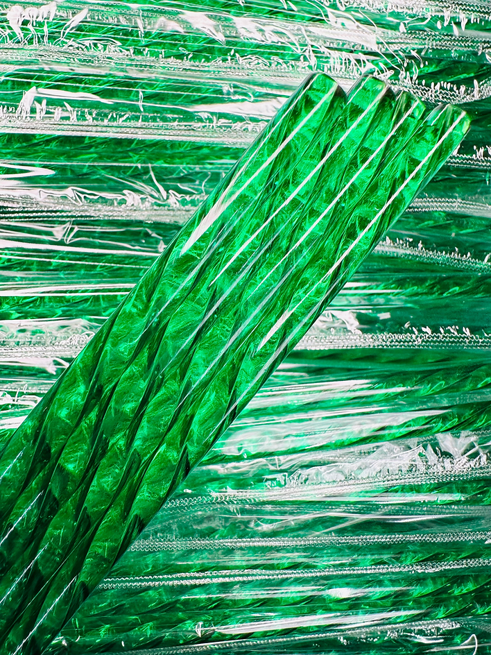 Grass Green Swirl Straw