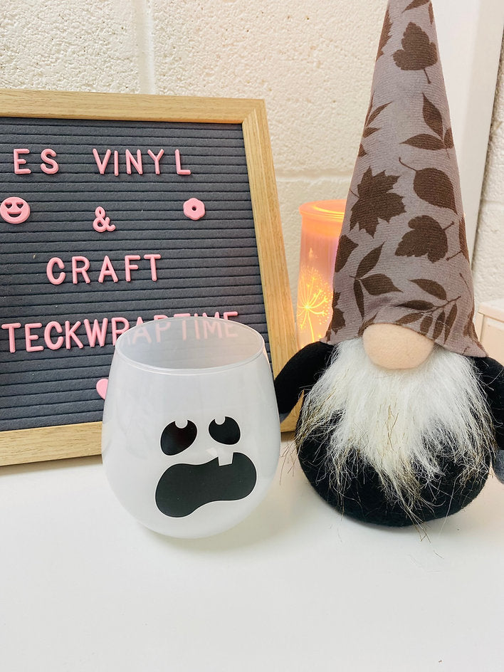 Ghost Printed Glass Halloween Tumbler
