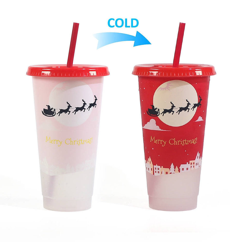 Christmas Red Cold Colour Change Cup 24oz