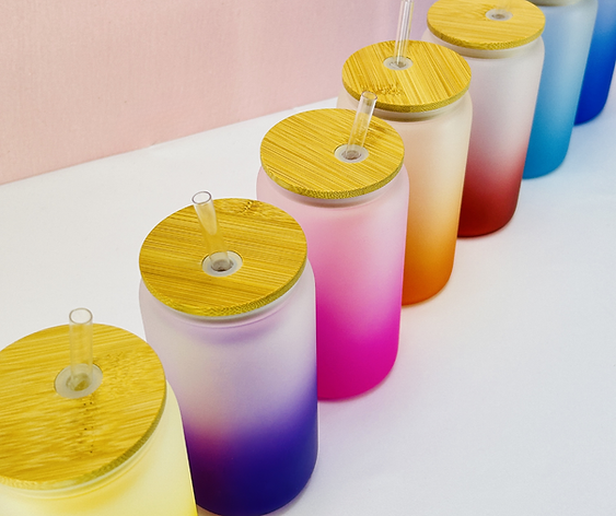 16oz Frosted Ombre Sublimation Glass