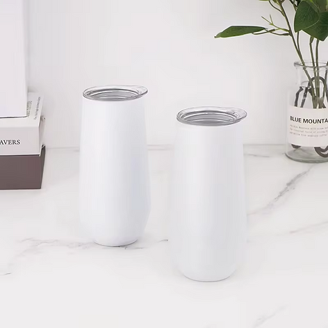 White Champagne Tumbler 16oz or 20oz