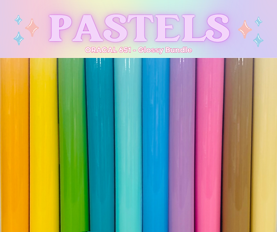Pastels - Oracal 651 Matte or Glossy Roll Bundles x 10 Rolls