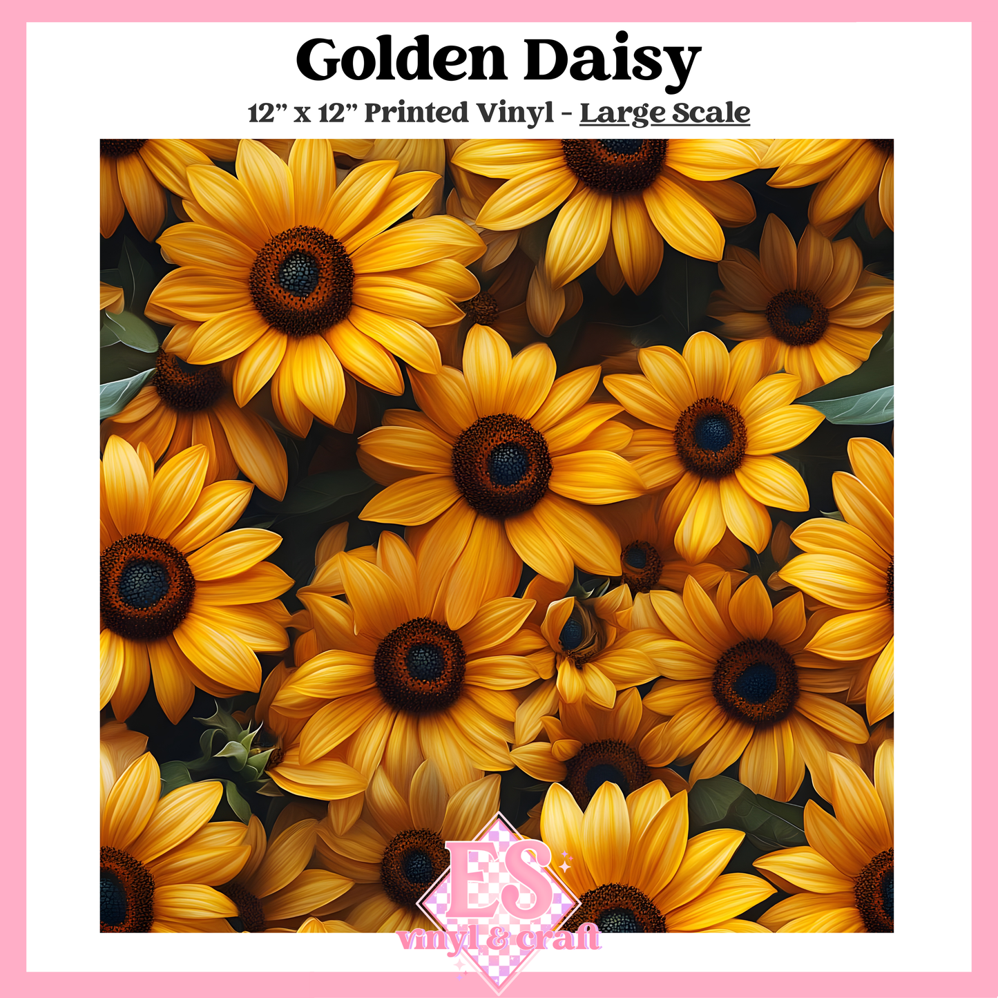 Golden Daisy - Small or Large Scale Options - 12" x 12" Sheet image 2
