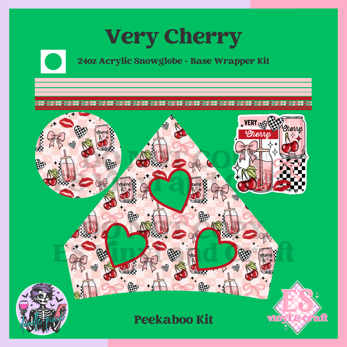 Very Cherry - 24oz Snowglobe Wrapper Kit image 5