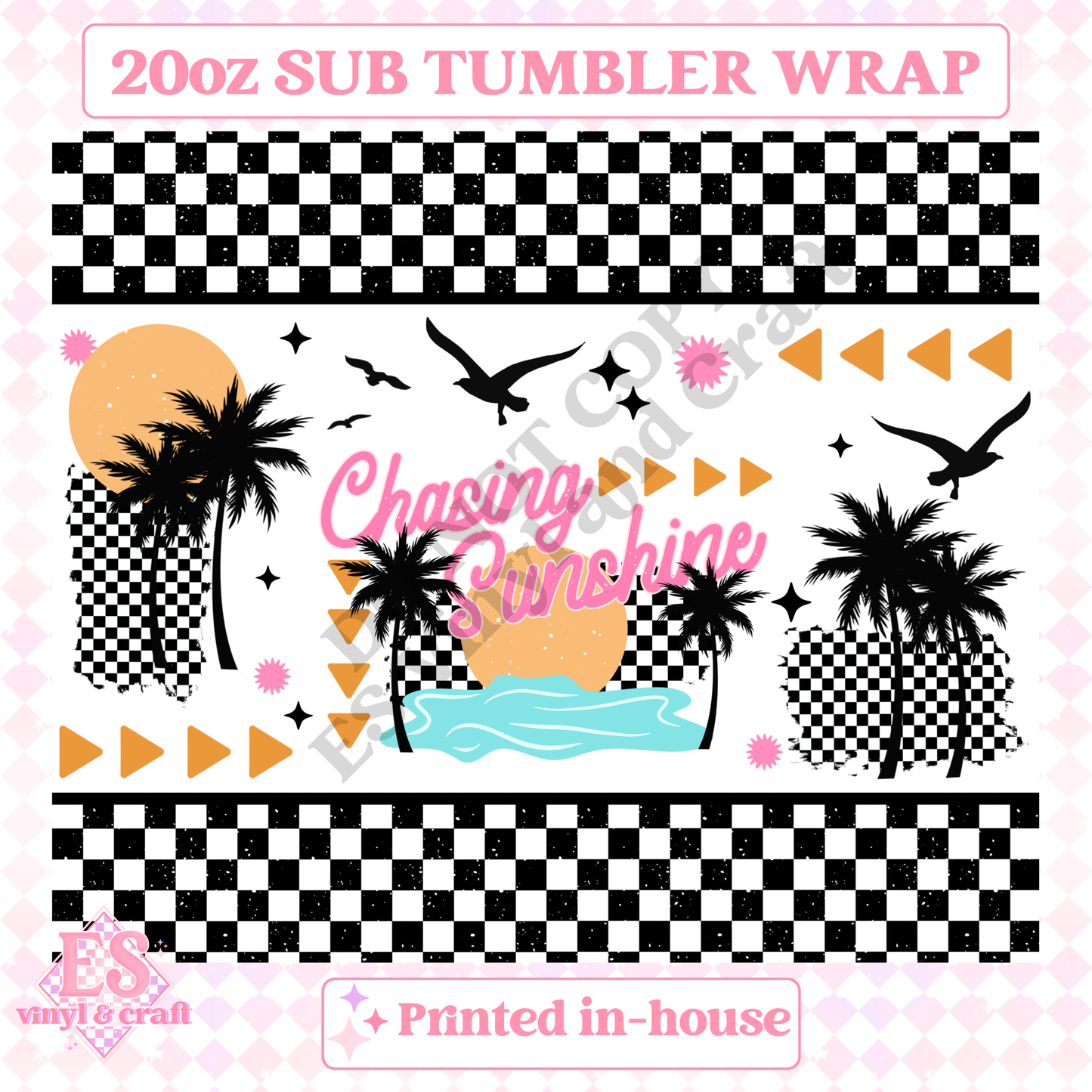Chasing Sunshine - Full 20oz Tumbler Sublimation Print image 1