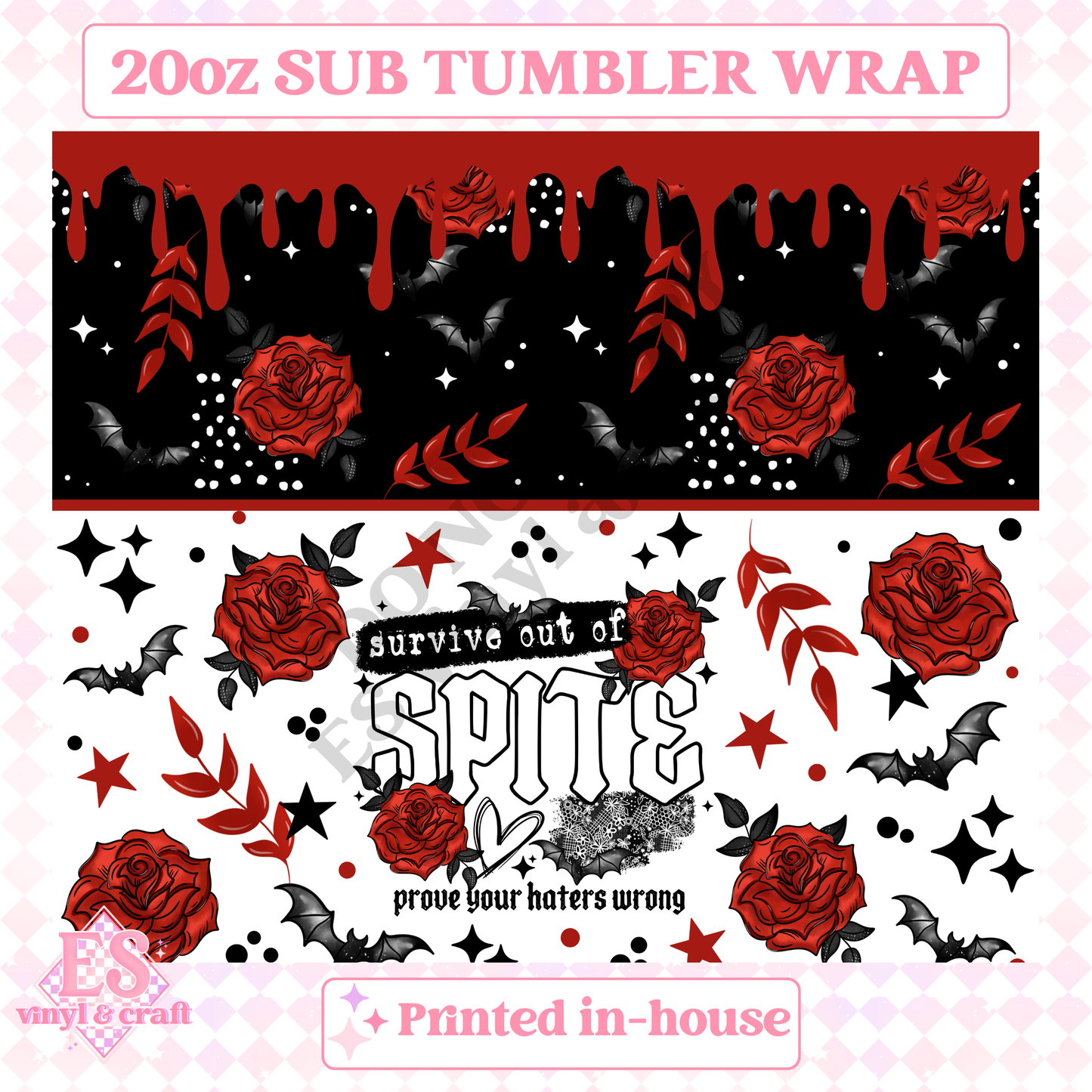 Survive Out Of Spite - Full 20oz Tumbler Sublimation Print image 1