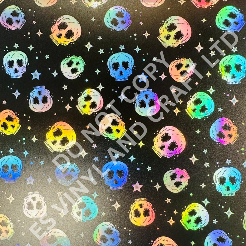 UV Printed Holographic Teckwrap Permanent Vinyl - A4 or 12" x 12" Sheet image 6