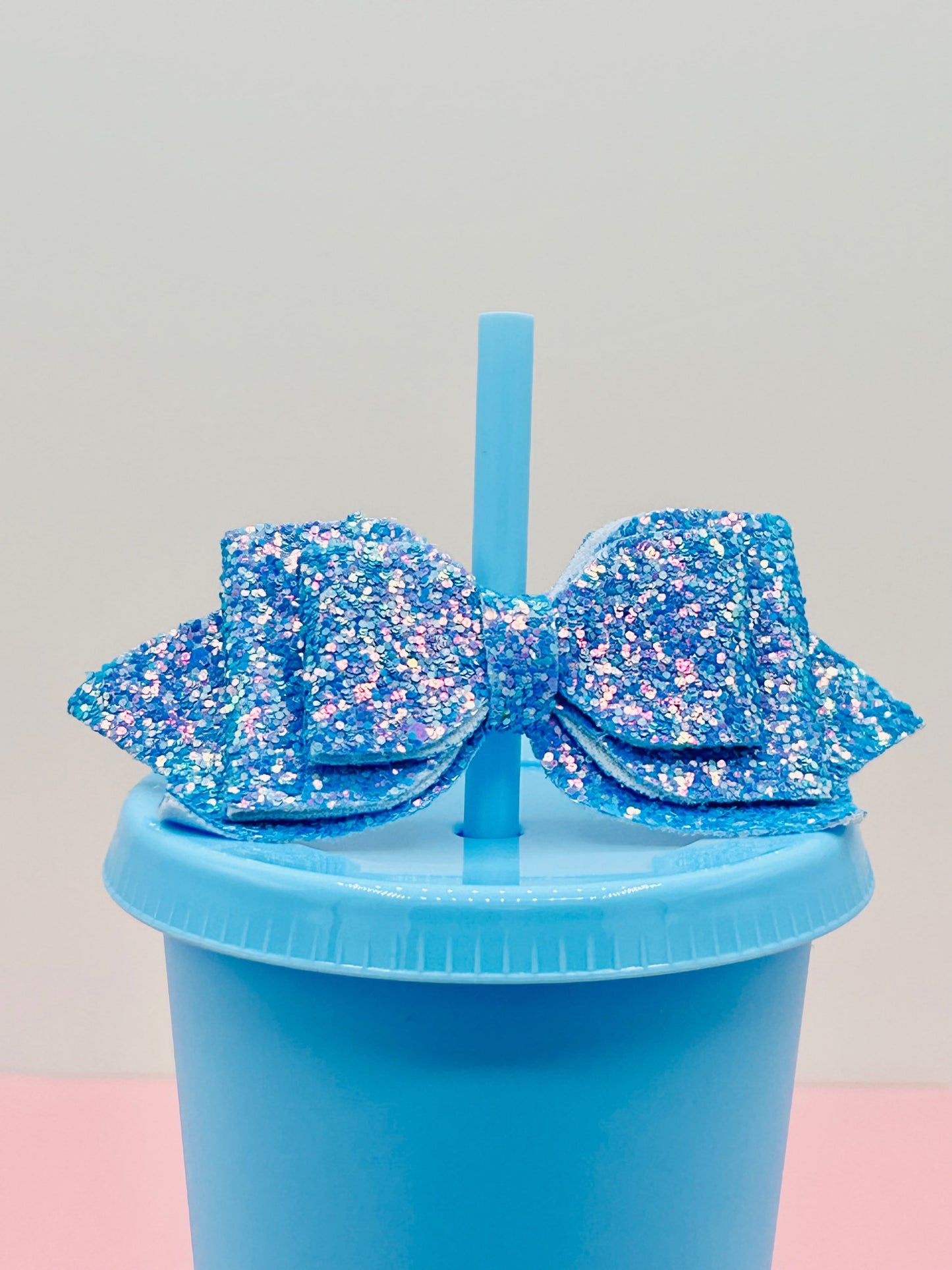 Bow Straw Topper - Ocean Shimmer image 0