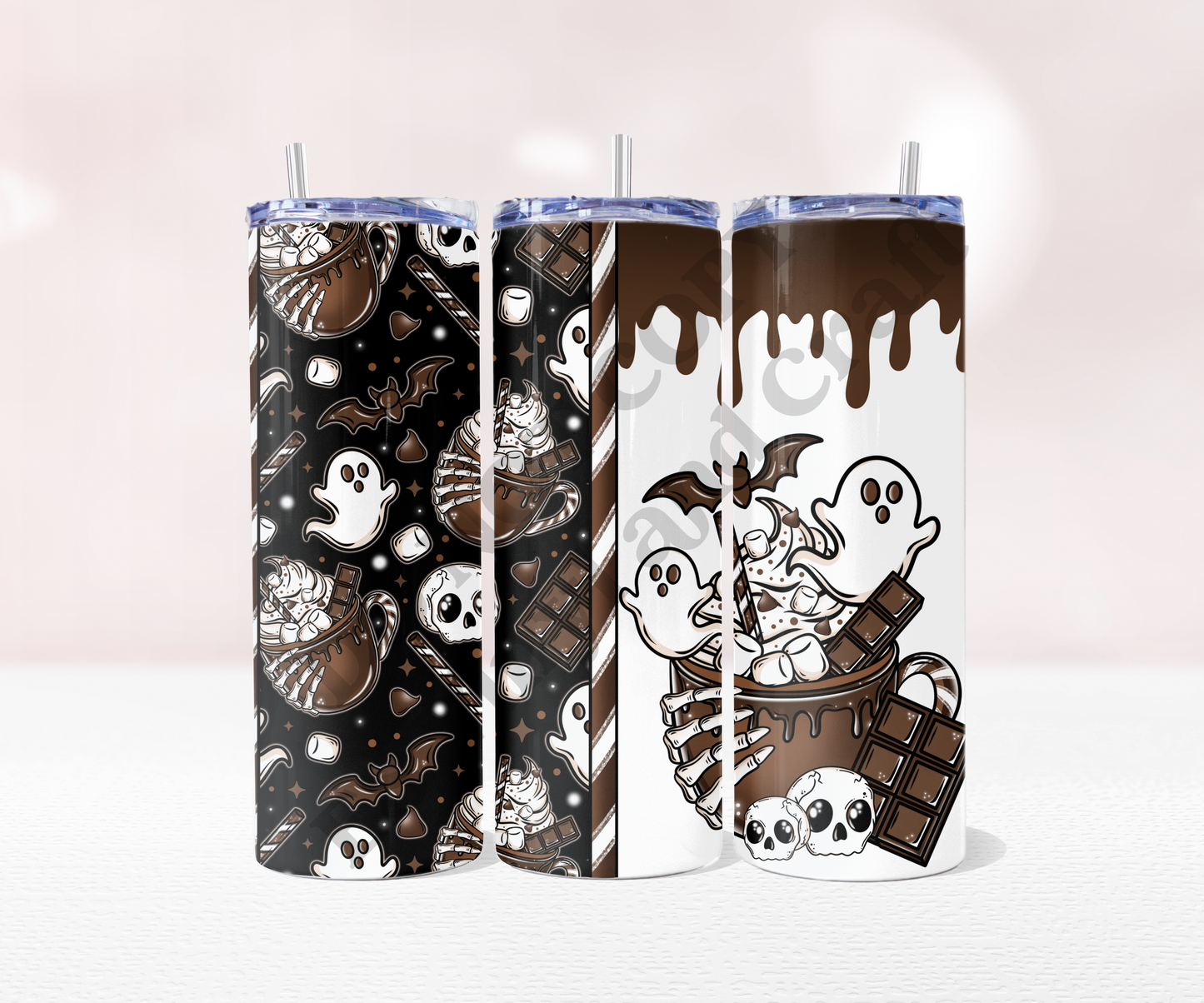 Spooky Hot Chocolate - Full 20oz Tumbler Sublimation Ready image 0