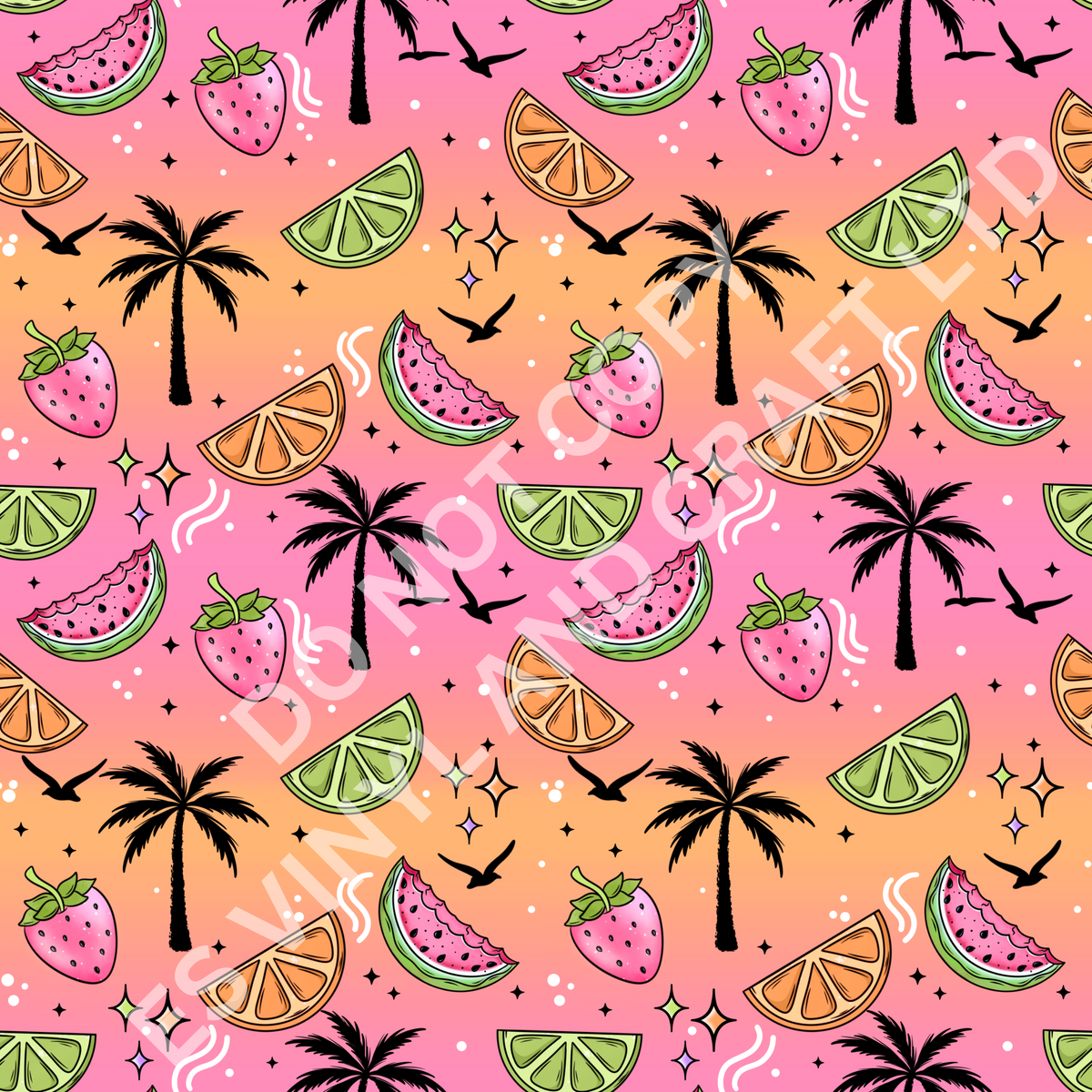 Summer Days (No Wording) - Holographic or Normal Printed Vinyl (A4 or 12" x 12") image 2