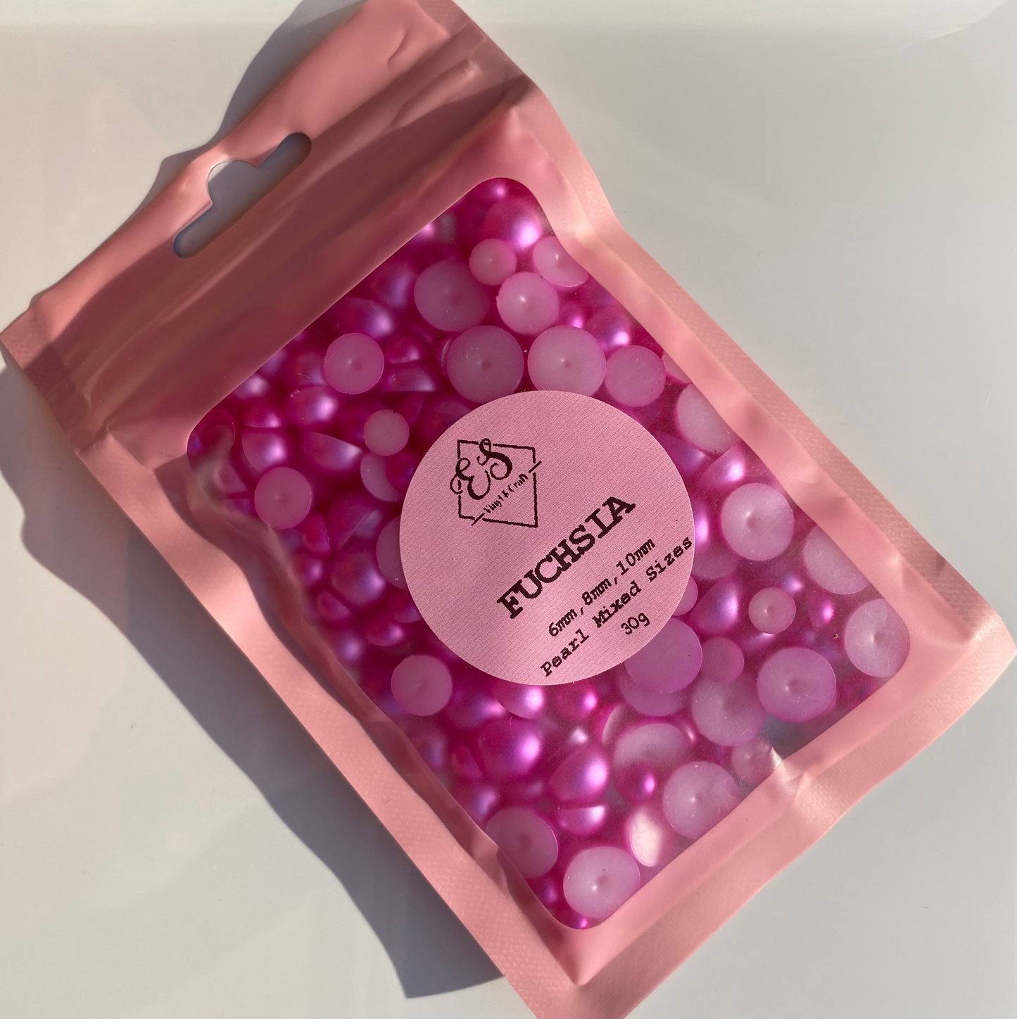 Fuchsia - Pearl Mix 6mm, 8mm & 10mm image 1