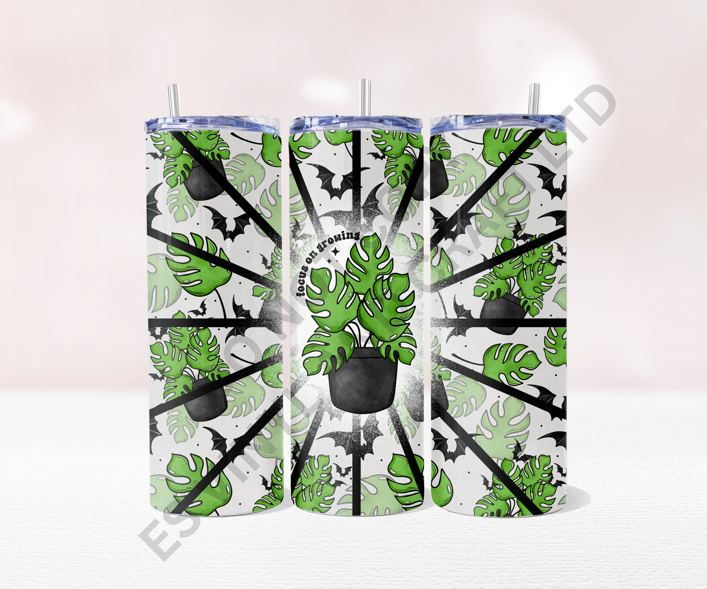 Focus on Growing - Full 20oz Tumbler Sublimation Ready To Print image 0