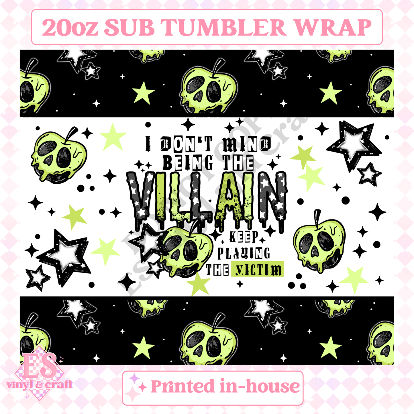 Villain - Full 20oz Tumbler Sublimation Print image 1