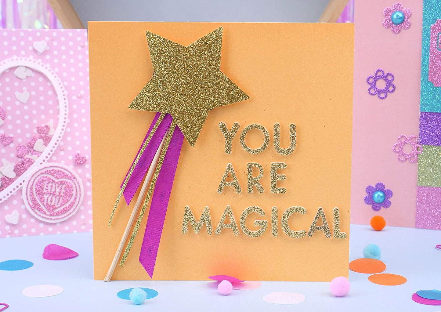 Dovecraft Glitter Card A4 Pad - Metallic 24 Sheets 300gsm image 3