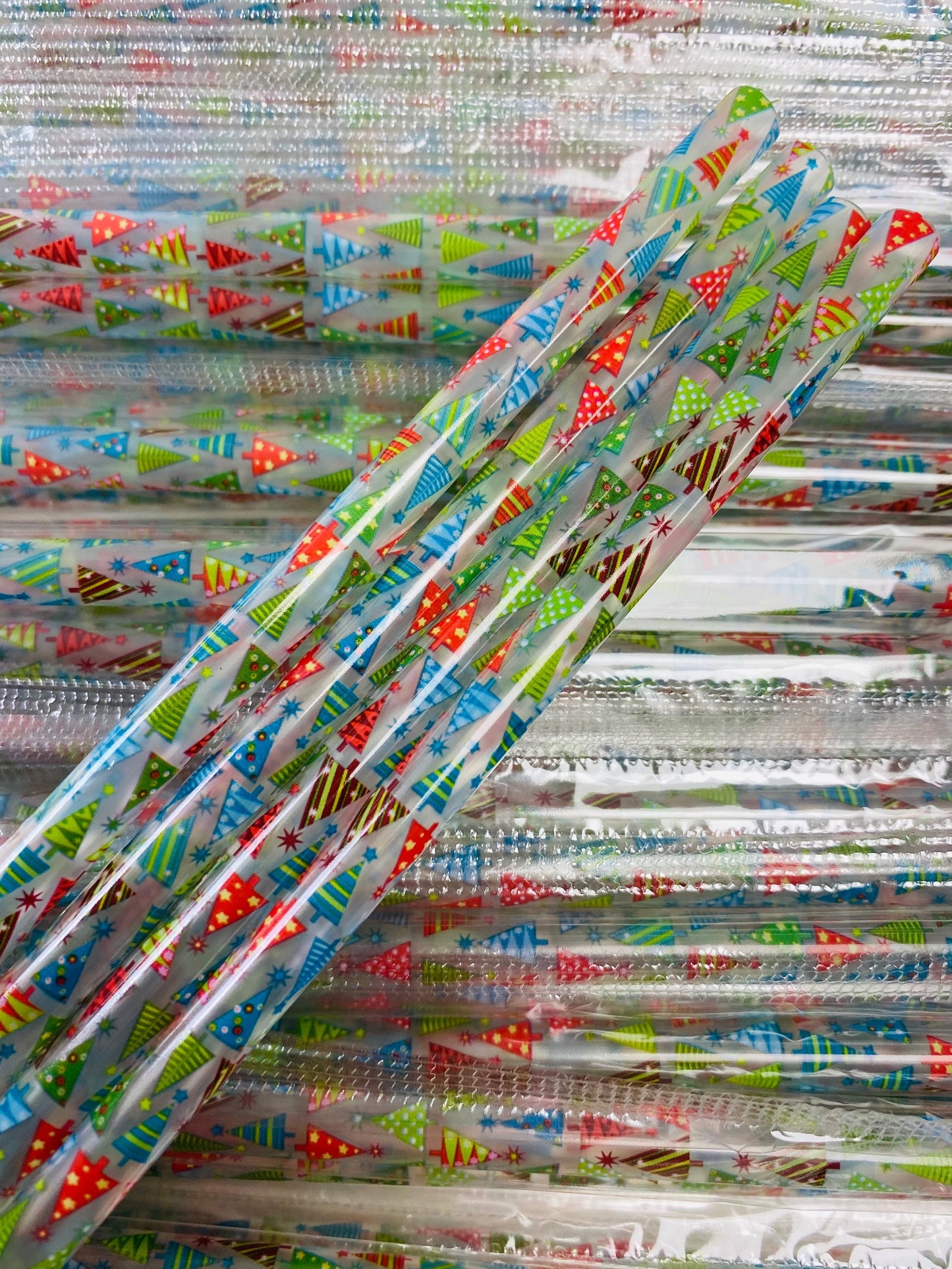 Christmas Trees Clear Straw image 0