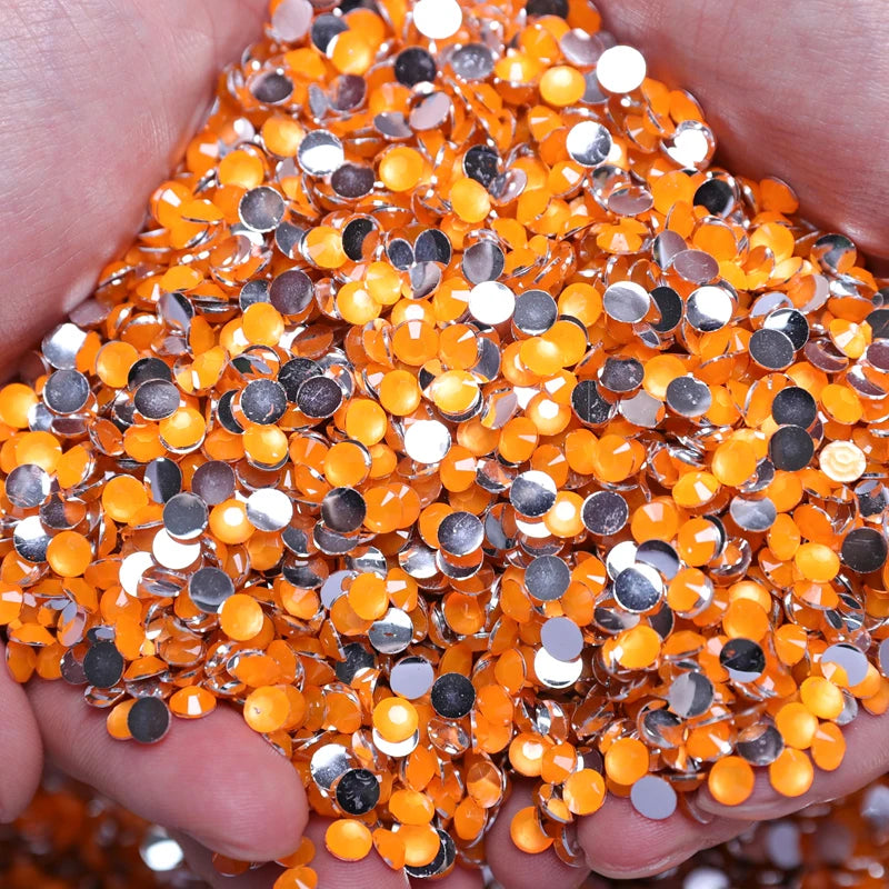Neon Orange - Neon Resin Rhinestones (3mm, 4mm & 5mm) image 0